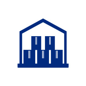 Icon symbolising warehousing